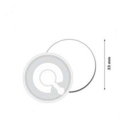 2000 ETIQUETTES RONDES RF - 33 MM - BLANCHES