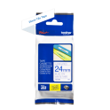 BROTHER- TZE 253 - RUBAN 24MM BLEU/FOND BLANC