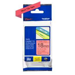 BROTHER - TZE 441 - RUBAN 18MM NOIR/FOND ROUGE