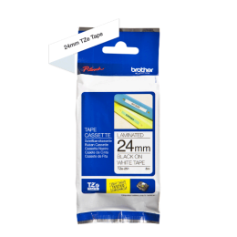 BROTHER - TZE 251 - RUBAN 24MM NOIR/FOND BLANC