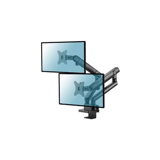 SUPPORT DE BUREAU NOIR - 2 ÉCRANS