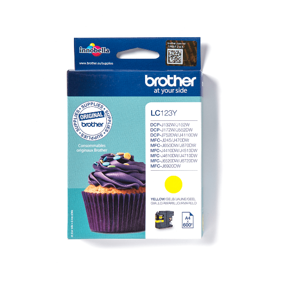 BROTHER - LC123Y - CARTOUCHE JAUNE