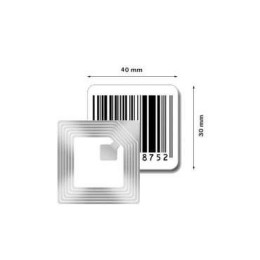 2000 ETIQUETTES RF - 30 X 40 MM - FAUX CODE-BARRES