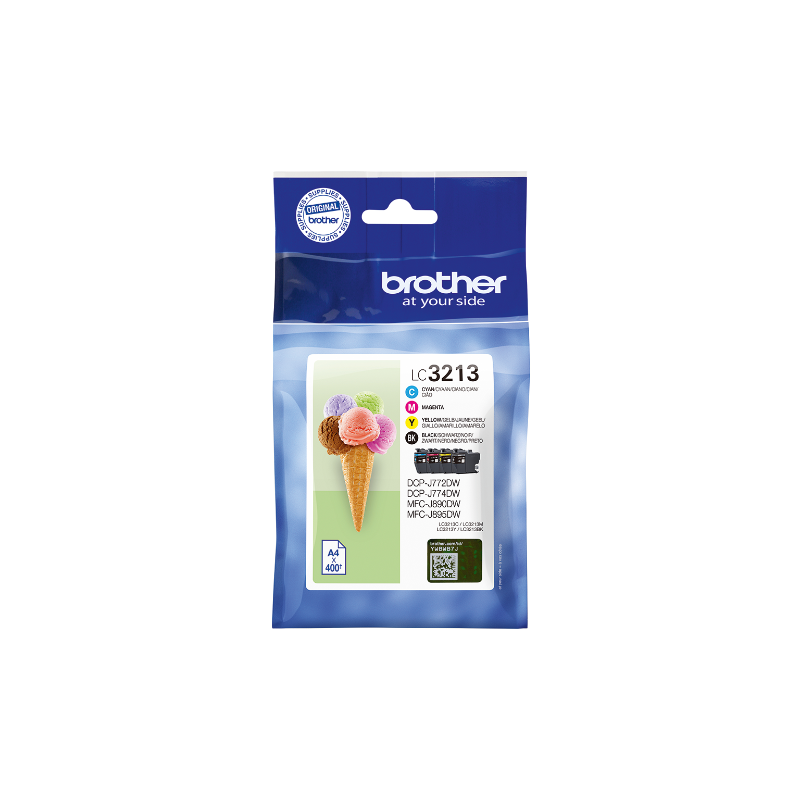 BROTHER - LC3213BK/C/M/Y - PACK 4 CARTOUCHES BROTHER - LC3213BK/C/M/Y - PACK 4 CARTOUCHES