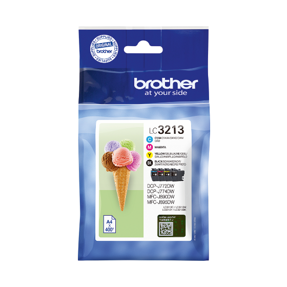 BROTHER - LC3213BK/C/M/Y - PACK 4 CARTOUCHES BROTHER - LC3213BK/C/M/Y - PACK 4 CARTOUCHES