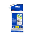 BROTHER - TZE 241 - RUBAN 18MM NOIR/FOND BLANC