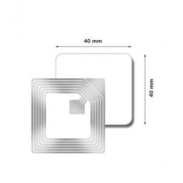 2000 ETIQUETTES RF -  40 X 40 MM - BLANCHES