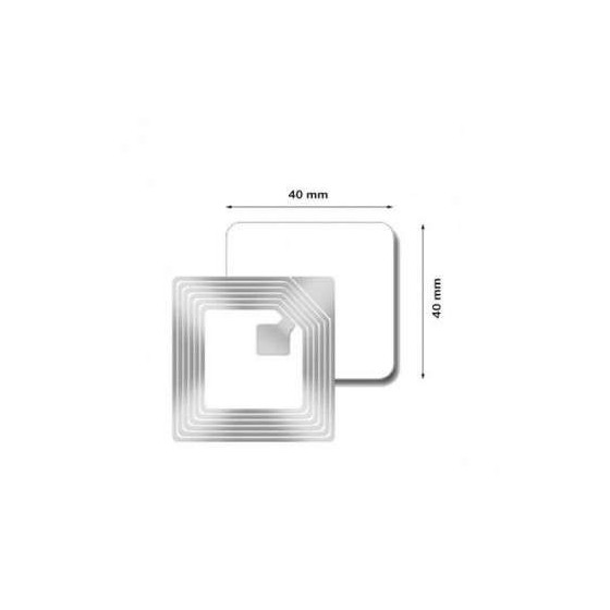 2000 ETIQUETTES RF -  40 X 40 MM - BLANCHES