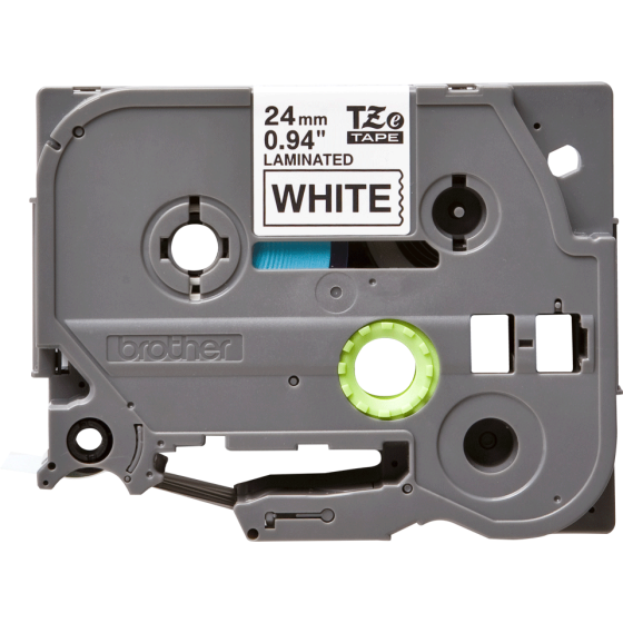 Ruban Brother TZe-251 Laminé - Noir/Blanc 24mm x 8m