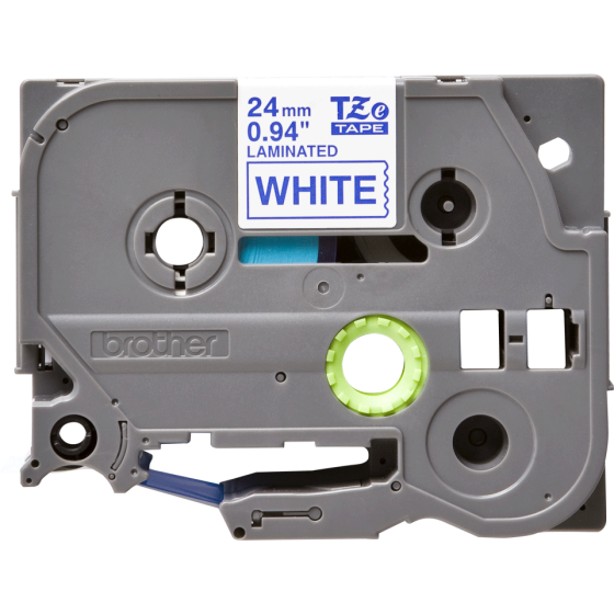 Ruban Brother TZe-253 Laminé - Bleu/Blanc 24mm x 8m