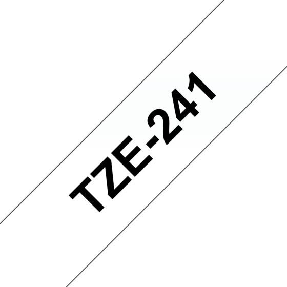 Brother TZe‑241 – Ruban 18 mm Noir/Blanc laminé
