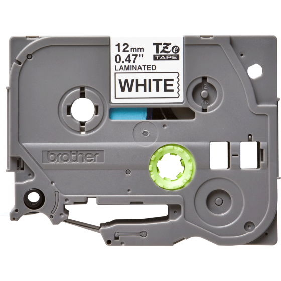 Ruban Brother TZe-231 – 12 mm Noir sur Blanc – P-Touch