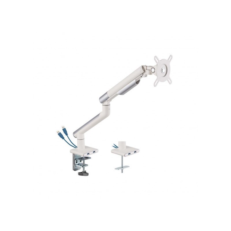 Support bureau 1 écran 17–32'' – Bras articulé avec ports USB